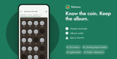 Patinora | Flutter AI Coin Identifier App with Laravel Key Proxy
