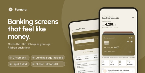Pennora | Flutter Banking and Wallet App with Laravel Admin Pennora | Flutter Banking and Wallet App with Laravel Admin