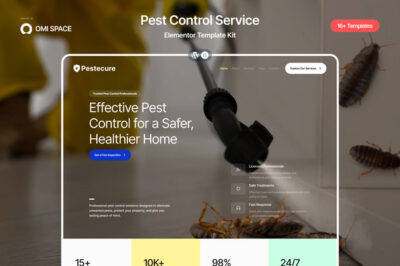 Pestecure - Pest Control Service Elementor Template Kit