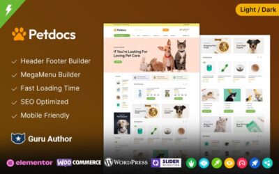 Petdocs - Pet Shop and Animal Care and Pet Food Elementor WooCommerce Theme