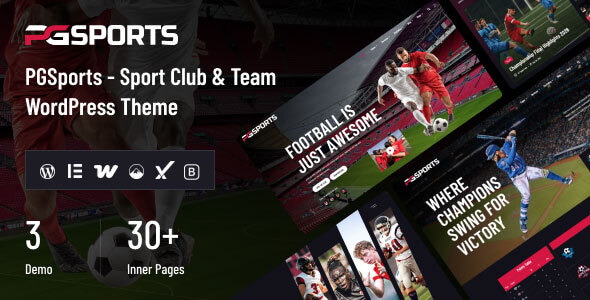 PGSports - Sport Club & Team WordPress Theme PGSports - Sport Club & Team WordPress Theme