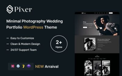 Pixer - Minimal Photography Wedding Portfolio WordPress Theme