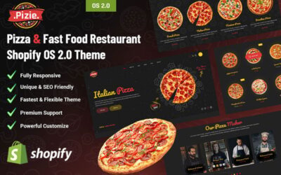 Pizie - Pizza & Fast Food Restaurant Shopify OS 2.0 Theme