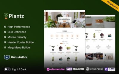 Plantz - Nursery, Gardening and Houseplants WooCommerce Elementor Theme