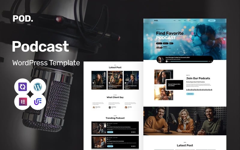 Podwave - Podcast And FM Radio Multipurpose WordPress Elementor Theme Podwave - Podcast And FM Radio Multipurpose WordPress Elementor Theme