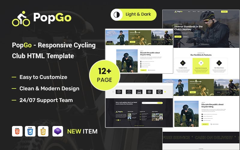 Popgo – Bike Racing & Cycling Event HTML5 Template Popgo – Bike Racing & Cycling Event HTML5 Template