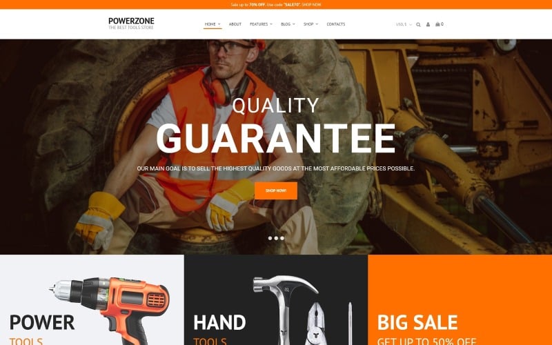 PowerZone - Tools Store Elementor WooCommerce Theme PowerZone - Tools Store Elementor WooCommerce Theme
