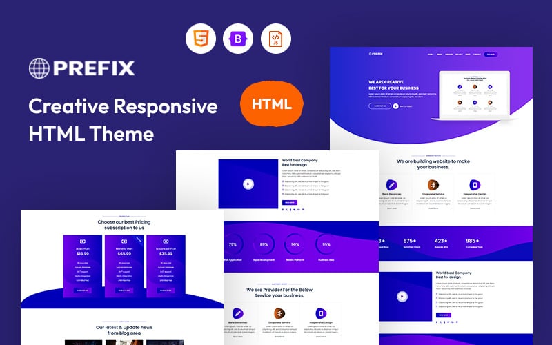 Prefix – Creative Website Template Prefix – Creative Website Template