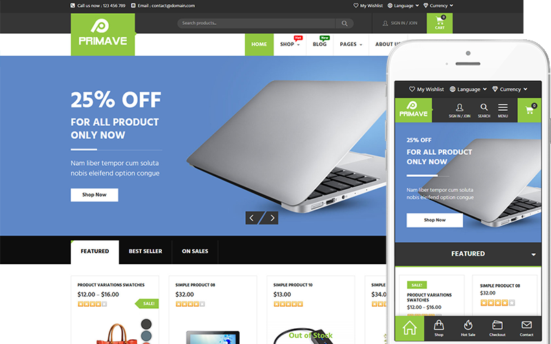 Primave - Multipurpose Theme WooCommerce Theme Primave - Multipurpose Theme WooCommerce Theme