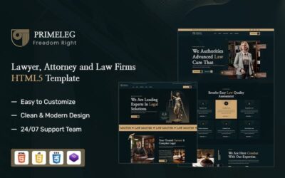 Primeleg - Lawyer, Attorney and Law Firms HTML5 Template