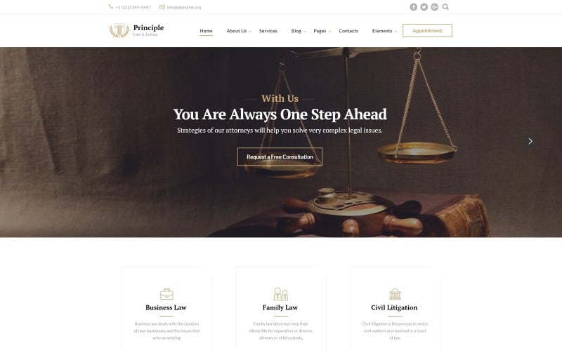Principle - Law Ready-to-Use Website Template Principle - Law Ready-to-Use Website Template