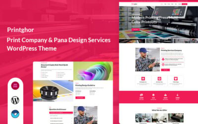 Printghor - Print Company and Pana Design Services WordPress Theme