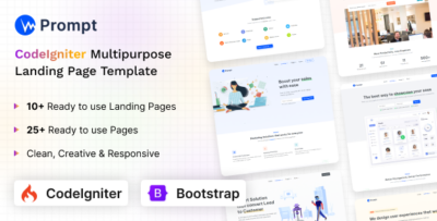 Prompt - Modern & Multipurpose CodeIgniter Bootstrap Template