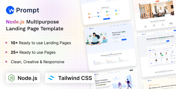Prompt - Modern & Multipurpose Nodejs Tailwind CSS Template Prompt - Modern & Multipurpose Nodejs Tailwind CSS Template
