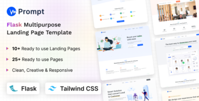 Prompt - Tailwind CSS & Flask Multipurpose Landing Template