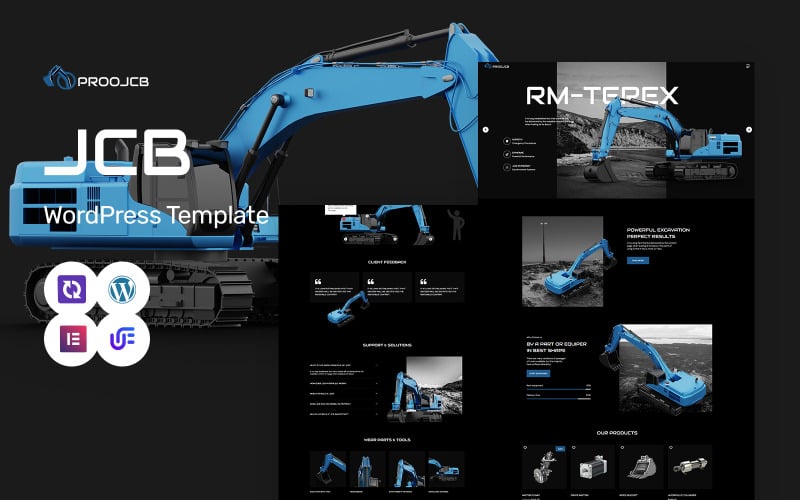 Proojcb - Heavy Machinery And Construction WordPress Elementor Theme Proojcb - Heavy Machinery And Construction WordPress Elementor Theme
