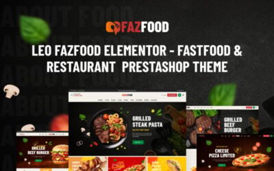 Ps Fazfood Elementor - Fastfood & Restaurant  Prestashop Theme