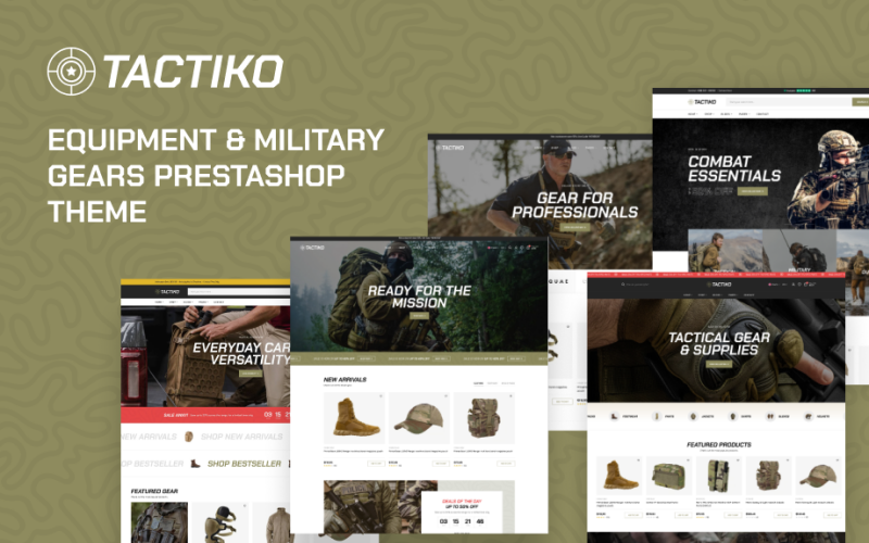 Ps Tactiko Elementor - Equipment & Military Gears Prestashop Theme Ps Tactiko Elementor - Equipment & Military Gears Prestashop Theme
