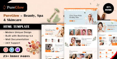 Pureglow - Beauty, Spa & Skincare HTML Template