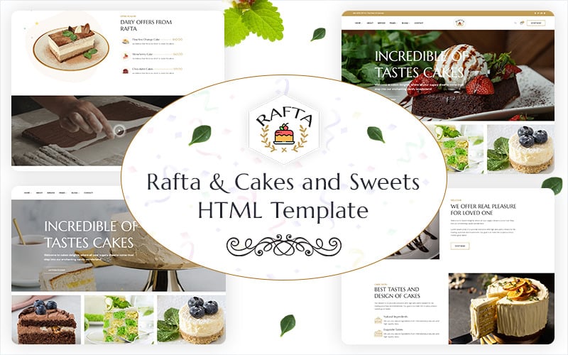 Rafta – Cakes and Sweets Website Template Rafta – Cakes and Sweets Website Template