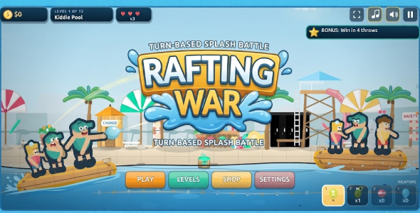 Rafting War | Water Park Battle HTML5 Game Rafting War | Water Park Battle HTML5 Game