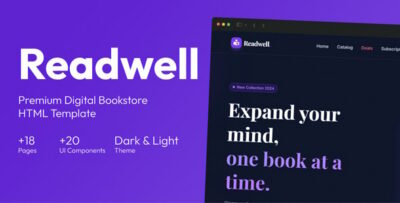 Readwell Books — Premium Digital Bookstore HTML Template