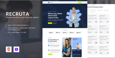 Recruta - Human Resources & Recruitment Agency HTML Bootstrap Template