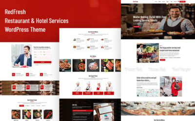 RedFresh  Restaurant and Hotel Services WordPress Theme