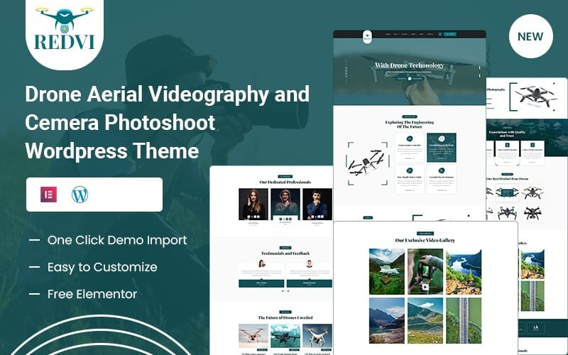 Redvi – Drone Aerial Videography and Camera Photoshoot WordPress Theme Redvi – Drone Aerial Videography and Camera Photoshoot WordPress Theme