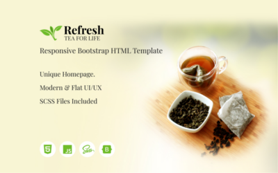 Refresh Tea - Responsive eCommerce Website HTML Template