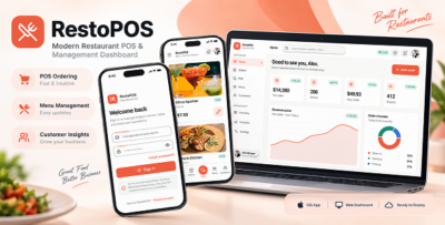 RestoPOS | Restaurant POS and Inventory Flutter Dashboard Template