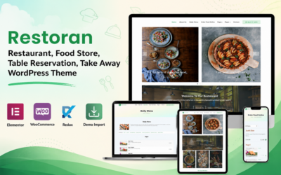 Restoran - Restaurant, Food Store, Table Reservation, Take Away WordPress Theme