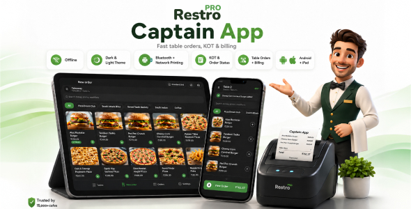Restro Captain - Restaurant Waiter, Table and Order Management App Restro Captain - Restaurant Waiter, Table and Order Management App