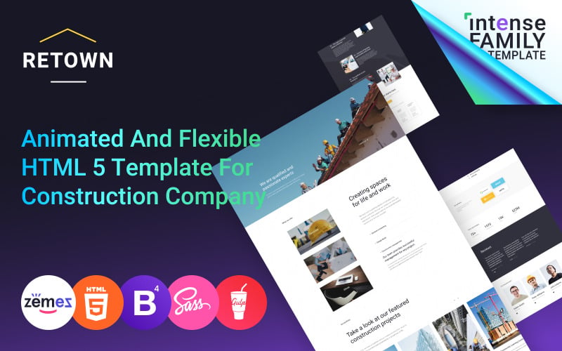 ReTown - Construction Company Responsive Website Template ReTown - Construction Company Responsive Website Template