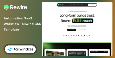 Revire - Automation & Workflow SaaS Tailwind CSS 4 HTML Template