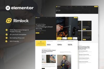 Rimlock - Locksmith & Key Maker Service Elementor Template Kit