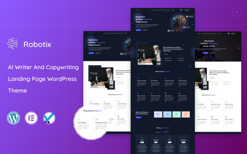 Robotix - AI Writer & Copywriting Landing Page WordPress Theme Robotix - AI Writer & Copywriting Landing Page WordPress Theme