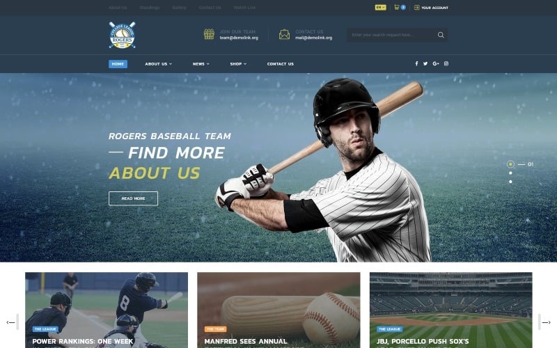 Rogers - Baseball Team Multipage HTML5 Website Template Rogers - Baseball Team Multipage HTML5 Website Template