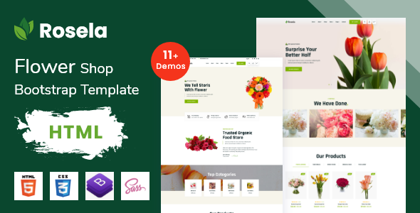 Rosela - Flower Shop Bootstrap Template Rosela - Flower Shop Bootstrap Template