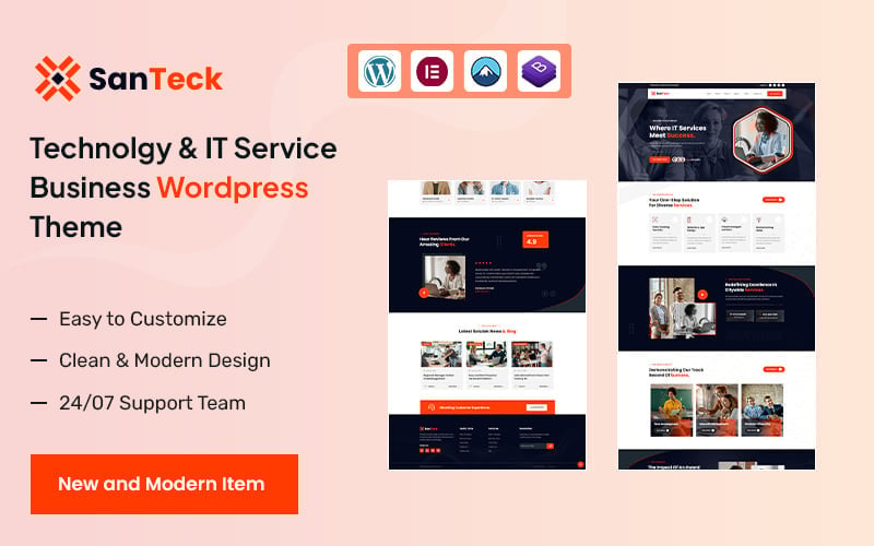 Santech – Technology & IT Solution Business Service WordPress Theme Santech – Technology & IT Solution Business Service WordPress Theme