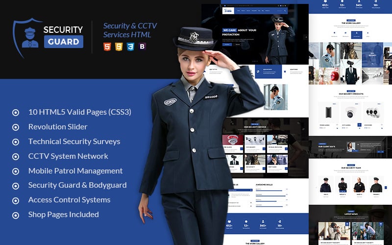 Security Guard Services Website Template Security Guard Services Website Template