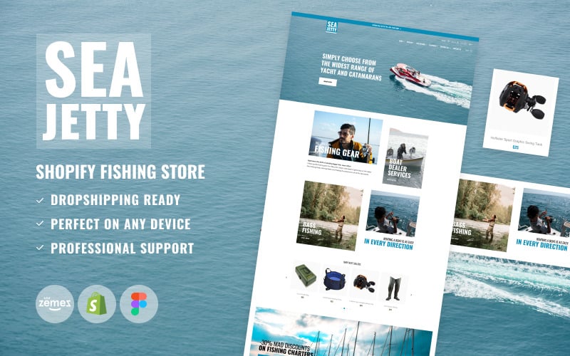 Shopify Fishing Store Template - Marine Lures, Boat Dealer, Sailing and Yacht Shopify Fishing Store Template - Marine Lures, Boat Dealer, Sailing and Yacht
