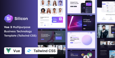 Silicon - Multipurpose Business, SaaS & Technology Tailwind CSS Vue Template