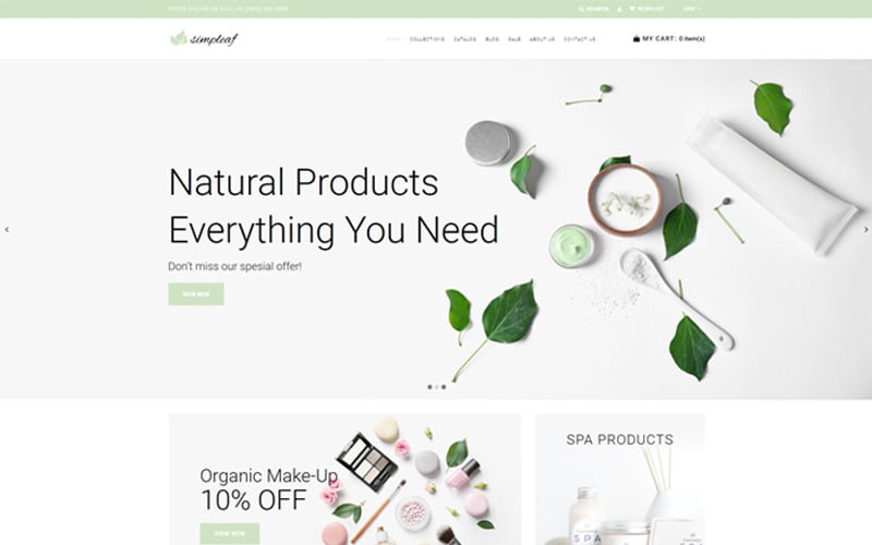 Simpleaf - Organic Cosmetics Store Shopify Theme Simpleaf - Organic Cosmetics Store Shopify Theme