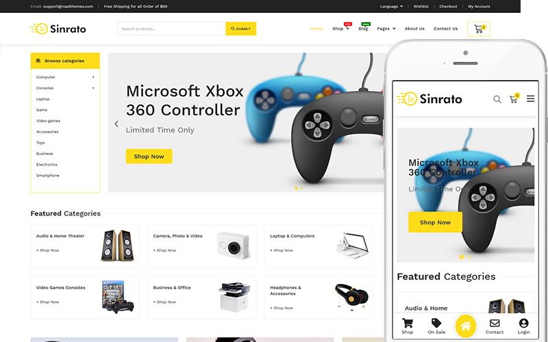 Sinrato - Digital, Electronics Store WooCommerce Theme Sinrato - Digital, Electronics Store WooCommerce Theme