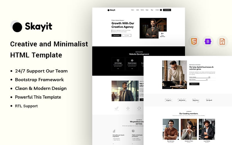 Skyit – Creative and Minimalist Website Template Skyit – Creative and Minimalist Website Template