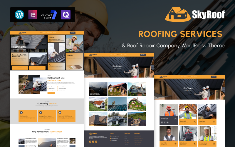 SkyRoof – Roofing Services & Roof Repair Company WordPress Theme SkyRoof – Roofing Services & Roof Repair Company WordPress Theme