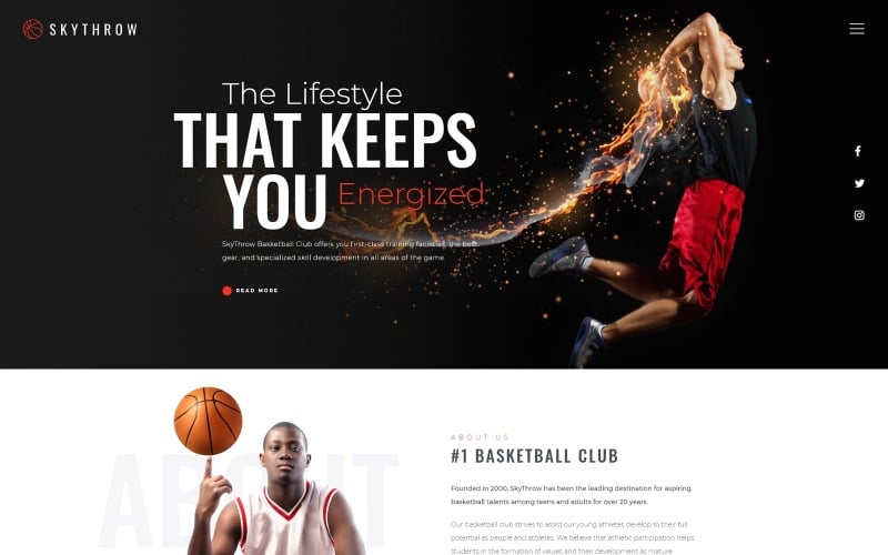 SkyThrow - Basketball Club Website Template SkyThrow - Basketball Club Website Template