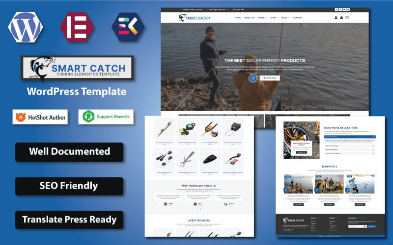 Smart Catch - Fishing Equipment WooCommerce Elementor Template Smart Catch - Fishing Equipment WooCommerce Elementor Template