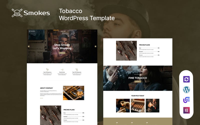 Smokes - Tobacco And Cigars WordPress Elementor Theme Smokes - Tobacco And Cigars WordPress Elementor Theme